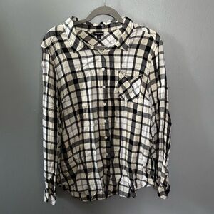 Torrid Button Up Plaid Shirt